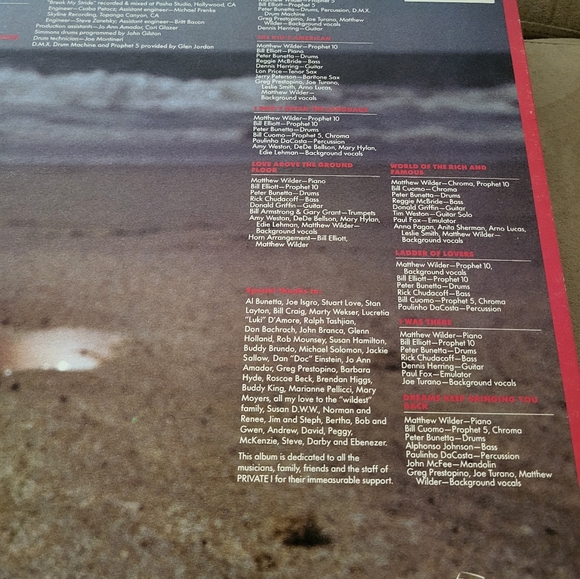 matthew wilder i don't speak the language Vinyl Lp - Picture 2 of 2
